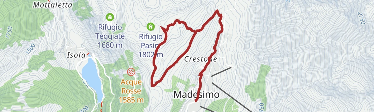 Route map: Madesimo Andossi with joelette
